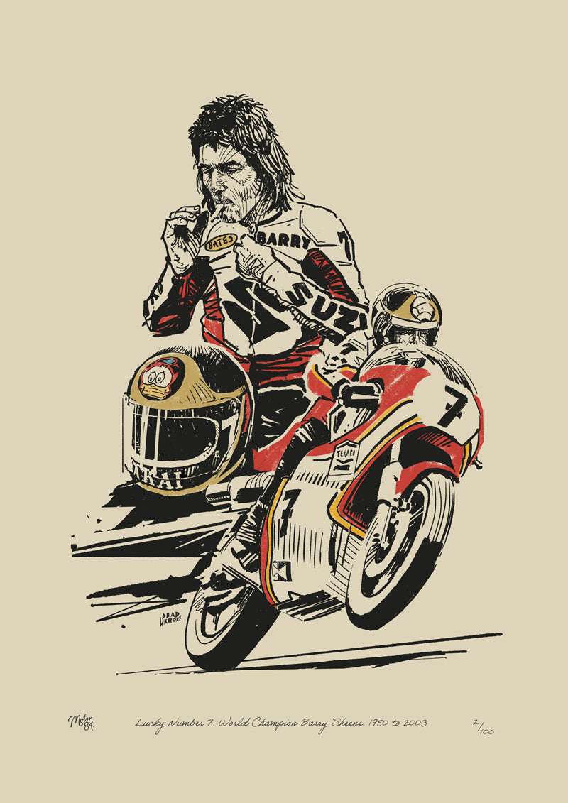 Barry Sheene Lucky Number 7 - Art Print