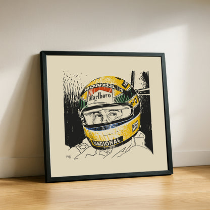Lid Legend - Ayrton Senna Art Print