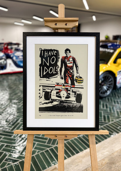 Ayrton Senna Charging - Art Print
