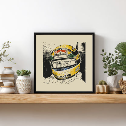 Lid Legend - Ayrton Senna Art Print