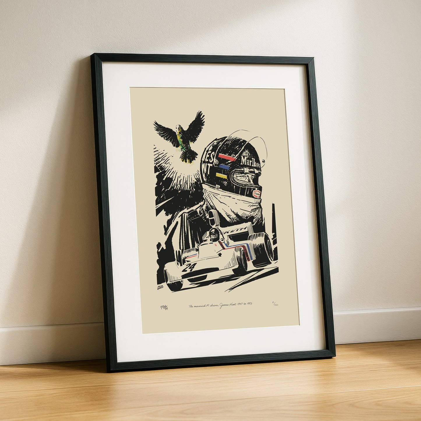 James Hunt Takes Flight - Art Print