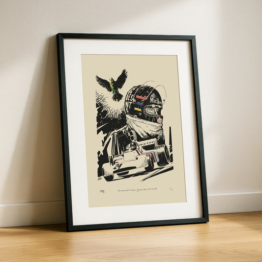 James Hunt Takes Flight - Art Print