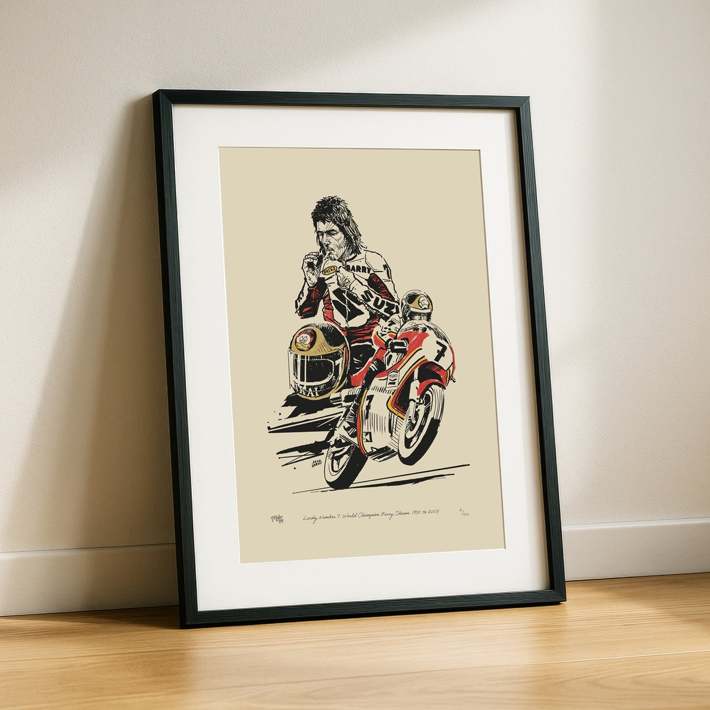 Barry Sheene Lucky Number 7 - Art Print