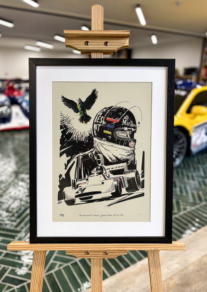 James Hunt Takes Flight - Art Print