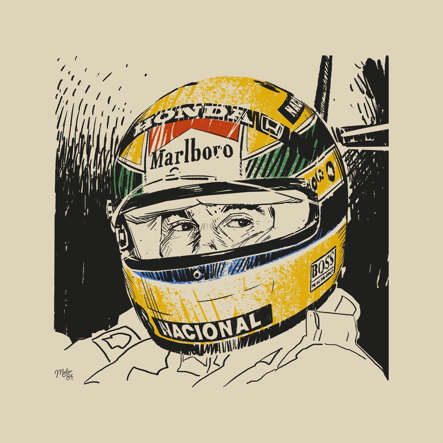 Lid Legend - Ayrton Senna Art Print
